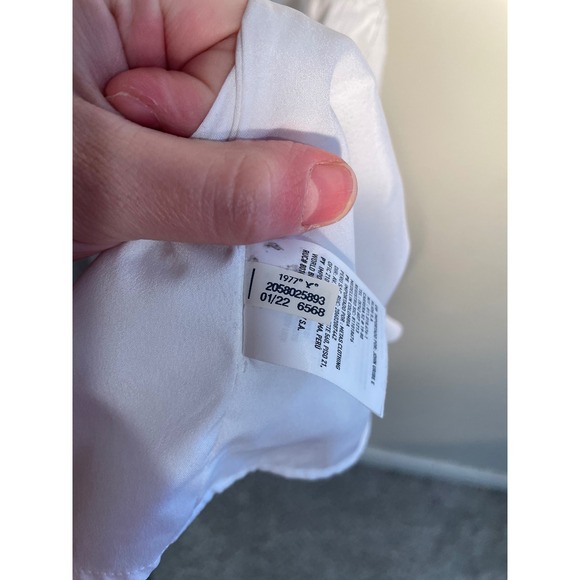 American Eagle White Eyelet Open Back Tiered Cotton Midi Dress Size Large Bridal - Picture 12 of 12